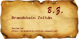 Brandstein Zoltán névjegykártya